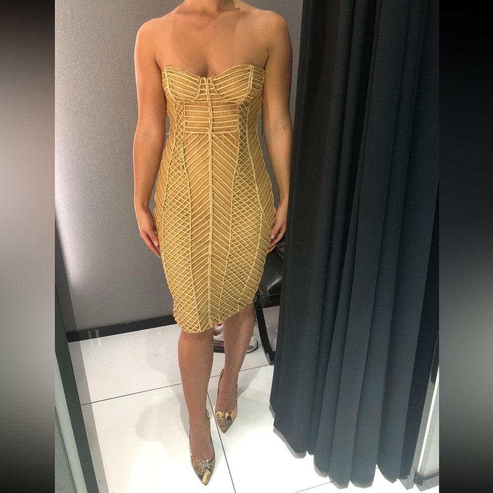 Marciano Adjustable Gold Embellished Dress